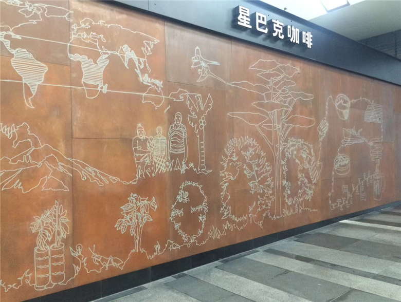 乐亭耐候钢幕墙